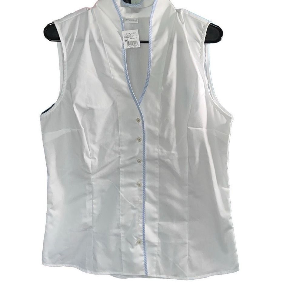 Monika Vichy Sleeveless Blouse NWT